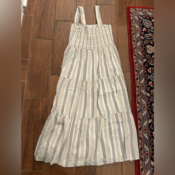 Seafolly Dresses & Skirts - Seafolly Cream and Tan Striped Maxi Dress